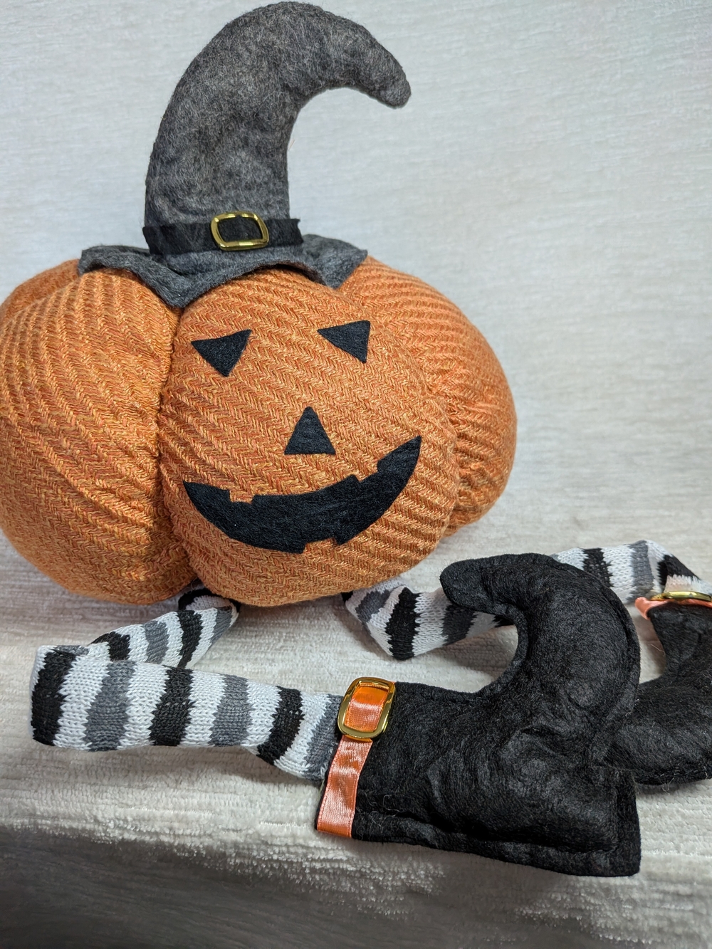 Halloween Pumpkin and Ghost Plushes- Shelf Sitters Fireplace mantel Decor - Picture 3 of 16